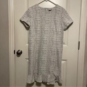 Ann Taylor Textured Gray Midi Dress